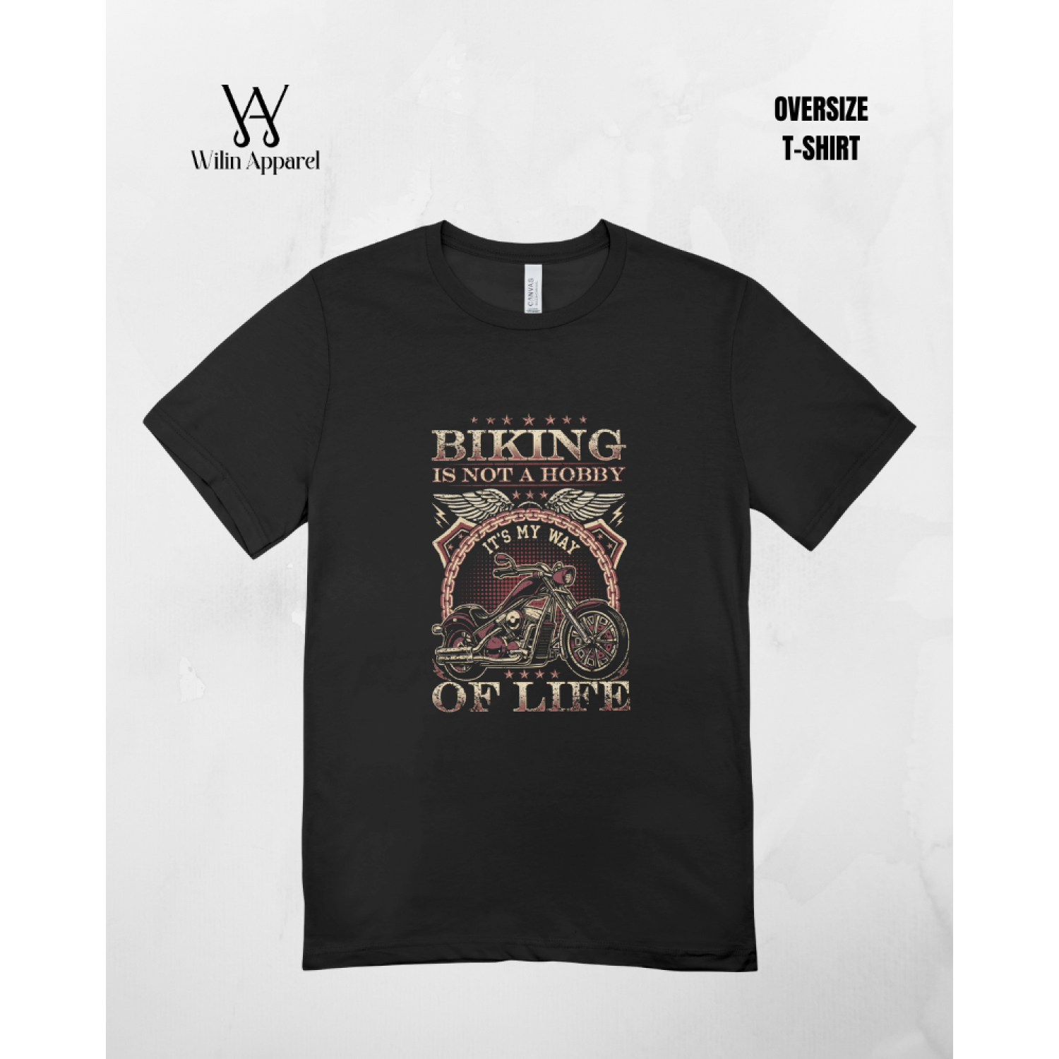 Kaos Unisex Oversize Biking is not a hobby